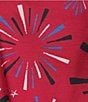 Allison Daley Plus Size Red Firework Print Short Sleeve Keyhole Neckline Knit Top, Color:Red Firework - Image 4