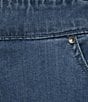 Allison Daley Plus Size Side Slit Pull-On Stretch Denim Skimmer Capri Pants, Color:Chambray - Image 4