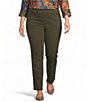 Allison Daley Plus Size Straight Leg Pull-On Chino Pants - Image 1