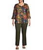 Allison Daley Plus Size Straight Leg Pull-On Chino Pants - Image 3