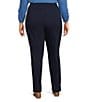 Color:True Navy - Image 2 - Plus Size Straight Leg Pull-On Pants