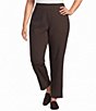 Allison Daley Plus Size Straight Leg Pull-On Ponte Pants - Image 1