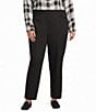 Allison Daley Plus Size Straight Leg Pull-On Ponte Pants - Image 1