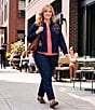Allison Daley Plus Size Stretch Denim Straight Leg Elastic Waist Pull-On Pants - Image 5