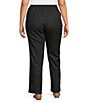 Allison Daley Plus Size Straight Leg Stretch Denim Elastic Waist Pull-On Pants - Image 2