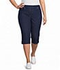 Allison Daley Plus Size Stretch Denim Pull-On Skimmer Pants - Image 1