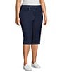 Allison Daley Plus Size Stretch Denim Pull-On Skimmer Pants - Image 4