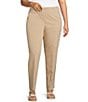 Allison Daley Plus Size Stretch Pull-On Straight Leg Pants - Image 1