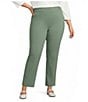 Allison Daley Plus Size Stretch Pull-On Straight Leg Pants - Image 1