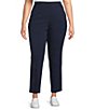 Allison Daley Plus Size Stretch Pull-On Straight Leg Pants - Image 1