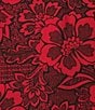 Allison Daley Plus Size Tango Red Floral Print 3/4 Sleeve Split-V Neck Knit Top, Color:Tango Red/Floral Tracings - Image 6