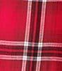 Allison Daley Plus Size Tango Red Ombre Plaid Long Sleeve Point Collar Button Front Shirt, Color:Tango Red/Ombre Plaid - Image 4