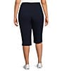 Allison Daley Plus Size Tech Stretch Pull-On Skimmer Pants, Color:True Navy - Image 2