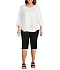 Allison Daley Plus Size Tech Stretch Pull-On Skimmer Pants - Image 3