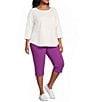 Allison Daley Plus Size Tech Stretch Pull-On Skimmer Pants - Image 5