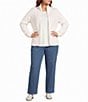 Allison Daley Plus Size Two-Way Zip Front Jacket - Image 3