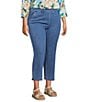 Allison Daley Plus Stretch Denim Pull-On Straight Leg Crop Pants - Image 3