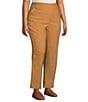 Allison Daley Plus Tobacco Stretch Pull-On Straight Leg Pants, Color:Tobacco - Image 3