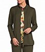 Allison Daley Scuba Knit Long Sleeve Zip Front Jacket - Image 1