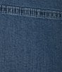 Allison Daley Side Slit Pull-On Stretch Denim Skimmer Capri Pants, Color:Chambray - Image 6