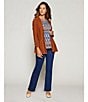Allison Daley Straight Leg Stretch Denim Elastic Waist Pull-On Pants, Color:Dark Indigo - Image 6