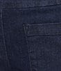 Allison Daley Stretch Denim Elastic Waist Pull-On Wide Leg Crop Pants, Color:Dark Indigo - Image 4