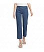 Allison Daley Stretch Denim Pull-On Straight Leg Crop Pants - Image 1