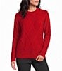 Allison Daley Tango Red Embellished Long Sleeve Crew Neck Sweater - Image 1
