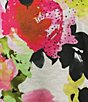 Color:Watercolor Rose - Image 4 - Watercolor Rose Print Embellished Short Sleeve Crew Neck Art Tee Shirt