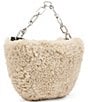 ALLSAINTS Madea Mini Shearling Chain Clutch, Color:Natural - Image 2