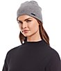 Color:Grey - Image 1 - Garter Stitch Rolled Edge Beanie