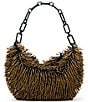 ALLSAINTS Madea Chain Beaded Clutch, Color:Warm Brass/Black - Image 1