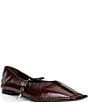 ALOHAS Sway Leather Beaded Lace Up Square Toe Ballet Flats - Image 1