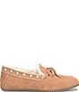 Alpine Suede Shearling Stud Detail Moccasins - Image 3