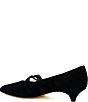Amalfi Abito Suede Buckle Strap Kitten Heel Pumps - Image 4