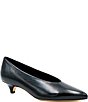Amalfi Accorto Patent Leather Kitten Heel High Vamp Pumps - Image 1