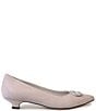 Color:Nude - Image 2 - Adelina Suede Kitten Heel Ornament Pumps