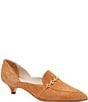 Amalfi Adorato Suede Chain Hardware Kitten Heel Pumps - Image 1