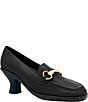 Amalfi Bacchetta Leather Bit Buckle Loafer Pumps - Image 1