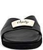 Color:Black Parmasoft - Image 3 - Bardolino Leather Hardware Slide Sandals