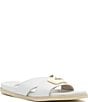 Color:White Parmasoft - Image 1 - Bardolino Leather Hardware Slide Sandals