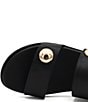 Color:Black Savana - Image 4 - Bargino Leather Banded Slingback Slide Sandals