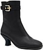 Amalfi Baronessa Leather Buckle Strap Mid Calf Boots - Image 1