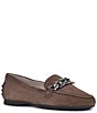 Color:Dark Brown Cashmere - Image 1 - Dado Suede Chain Driver Loafers