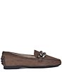 Color:Dark Brown Cashmere - Image 2 - Dado Suede Chain Driver Loafers