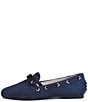 Color:Navy Cashmere Suede - Image 3 - Delta Suede Bow Detail Driver Loafers