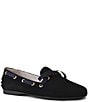 Color:Black Cashmere Suede - Image 1 - Delta Suede Bow Detail Driver Loafers