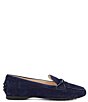 Color:Navy Cashmere - Image 2 - Dicondra Suede Flat Driver Loafers