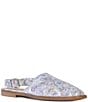 Color:Bianco Hairy - Image 1 - Gelso Floral Print Leather Sling Flats