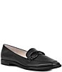 Color:Black Parmasoft - Image 1 - Giolli Leather Hardware Embellishment Dress Loafers
